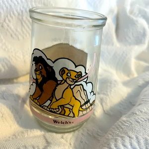 Vintage Welch’s Jelly Jar Glass Cup Disney’s Lion King II Simba's Pride